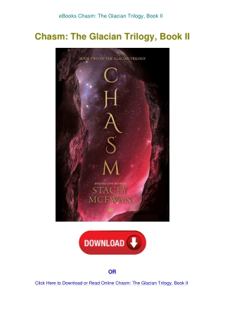 eBooks Chasm The Glacian Trilogy  Book II