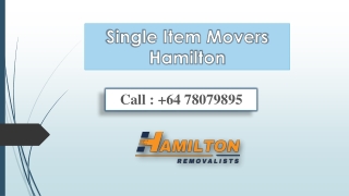 Single Item Movers Hamilton