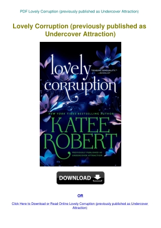 PDF Lovely Corruption (previously published as Undercover Attraction)