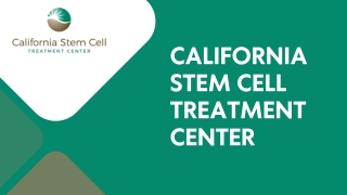 California Stem Cell Treatment Center