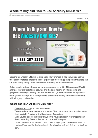 ancestrytechhelp.com-Where to Buy and How to Use Ancestry DNA Kits