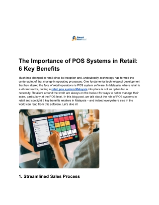 The Importance of POS Systems in Retail 6 Key Benefits