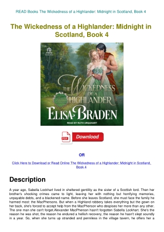 READ Books The Wickedness of a Highlander Midnight in Scotland  Book 4