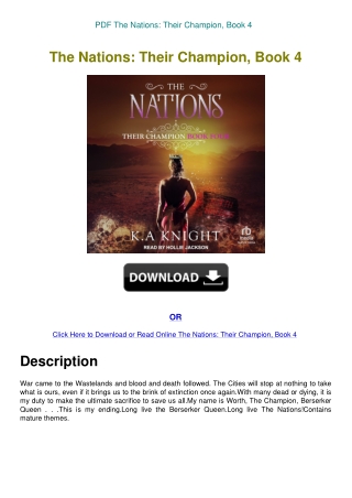 PDF The Nations Their Champion  Book 4