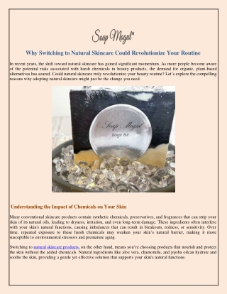 Why Switching to Natural Skincare Could Revolutionize Your Routine