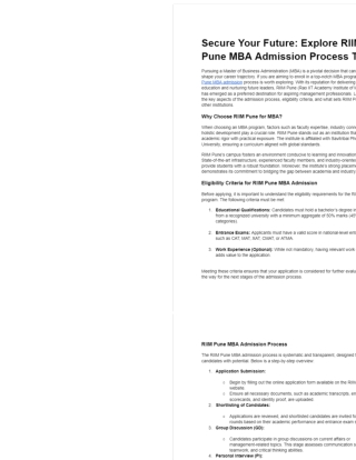 riim pune mba admission - Google Docs