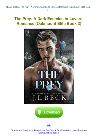 READ Books The Prey A Dark Enemies to Lovers Romance (Oakmount Elite Book 3)