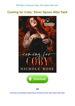 PDF Books Coming for Coby Silver Spoon After Dark