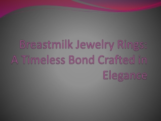 Breastmilk Jewellery Rings