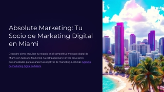 Agencia de Marketing Digital en Miami – Absolute Marketing
