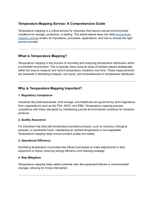 Temperature Mapping Service_ A Comprehensive Guide