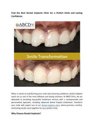 Dental Implants Clinic