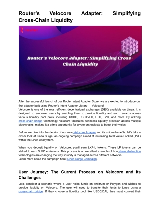 Router’s Velocore Adapter_ Simplifying Cross-Chain Liquidity