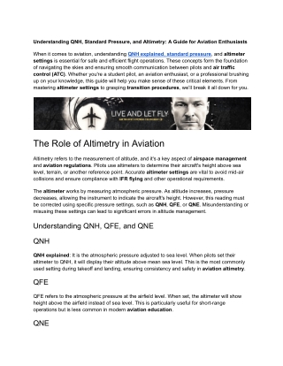 Understanding QNH, Standard Pressure, and Altimetry_ A Guide for Aviation Enthusiasts