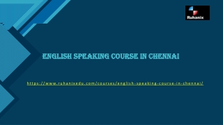 English speaking course in Chennai
