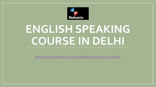 English speaking course in Delhi