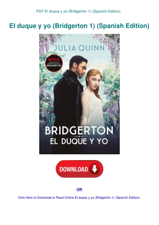 PDF El duque y yo (Bridgerton 1) (Spanish Edition)
