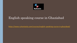 English speaking course in Ghaziabad
