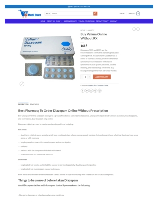 Buy Valium Online Without RX in Germany - allmedistore.com