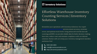 Effortless Warehouse Inventory Counting Services  Iinventory Solutions