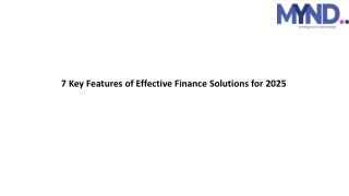 7 Key Features of Effective Finance Solutions for 2025