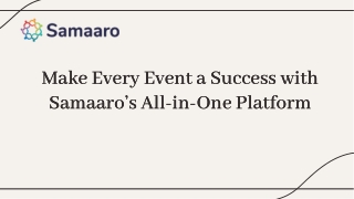 Make Every Event a Success with Samaaro’s All-in-One Platform