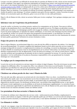 Comment renforcer la securite de votre maison a Mantes-la-Jolie avec un budget l