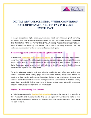 Conversion Rate Optimization Agency