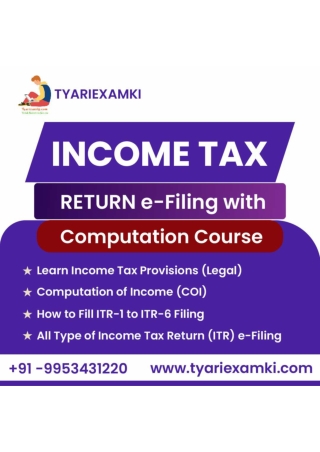 Income Tax Return E-Filing Course