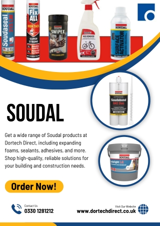 Soudal Sealants and Adhesives for Quality Bonding Solutions