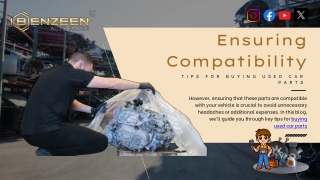 Ensuring Compatibility Tips for Buying Used Car Parts