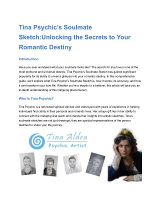 Tina Psychic’s Soulmate Sketch_Unlocking the Secrets to Your Romantic Destiny