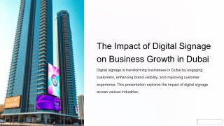 The Impact of Digital Signage on Business Growth in Dubai