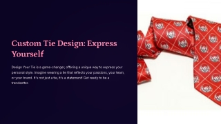 Create Unique Custom Ties for Events and Branding | Design Your Tie