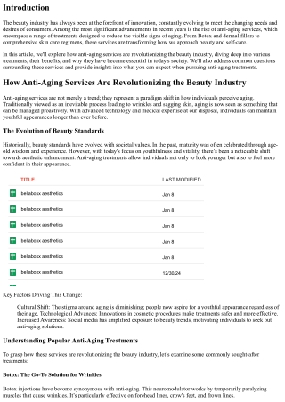How Anti-Aging Services Are Revolutionizing the Beauty Industry