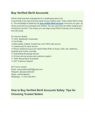 Buy Verified Skrill Accounts