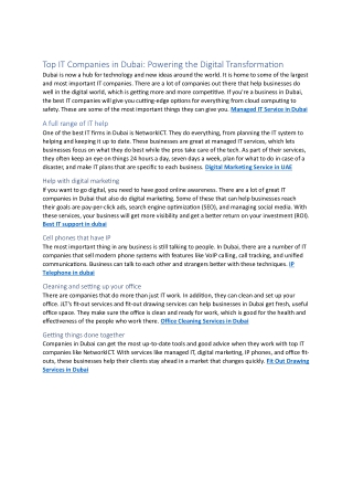 Best IT support in dubai