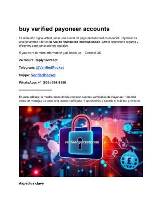 Best place to buy verified payoneer accounts