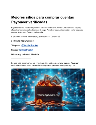 10 Best Website to Buy Verified payoneer Accounts (personal and business)