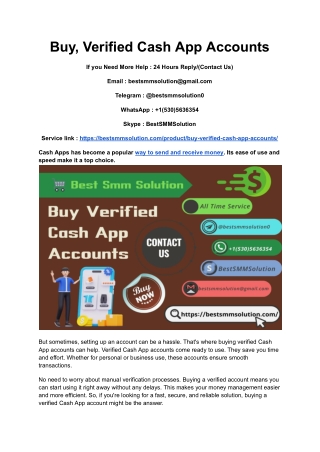 Buy, Verified Cash App Accounts