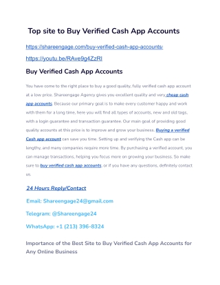 Top site to Buy Verified Cash App Accounts
