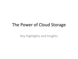 Let's Understand The Power Of Cloud Storage Services in 2025
