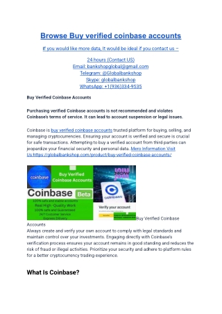 Browse Buy verified coinbase accounts