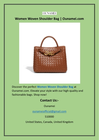Women Woven Shoulder Bag  Ounamei.com