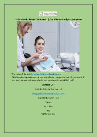 Orthodontic Braces Treatment Guildforddentalpractice.co.uk