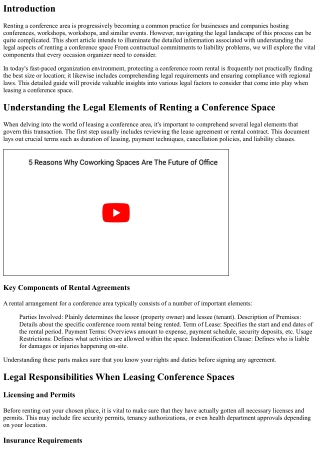 Understanding the Legal Aspects of Leasing a Conference Location
