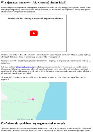 Wynajem mieszkań: Jak znaleźć idealny apartament?