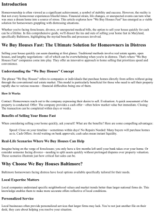 We Buy Houses Fast: The Ultimate Solution for Homeowners in Distress