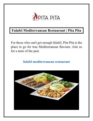 Falafel Mediterranean Restaurant | Pita Pita