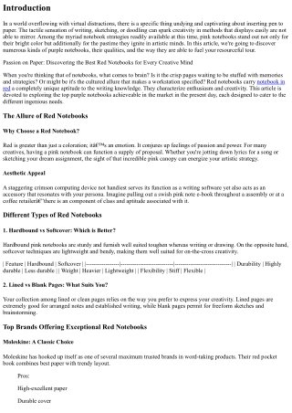 Creativity on Pages: Discovering the Top Scarlet Notebooks for Each Artistic Min